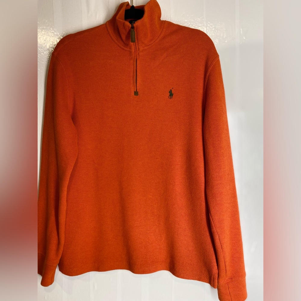 Ralph Laurent orange sweater pullover 100% cotton